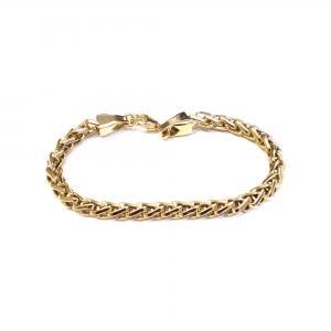 Link N Lock® Wheat Chain Bracelet - 8.5 inches in Stainless Steel