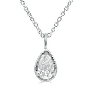 Love Spell® Lab-grown Diamonds Pear Necklace 0.50 Ct. T.w. in Sterling Silver
