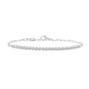 Love Spell Lab-grown Diamonds Paperclip Bracelet 0.55 Ct. T.w. in Sterling Silver