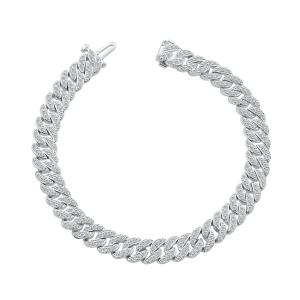 Love Spell Lab-grown Diamonds Cuban Bracelet 2.70 Ct. T.w. in Sterling Silver