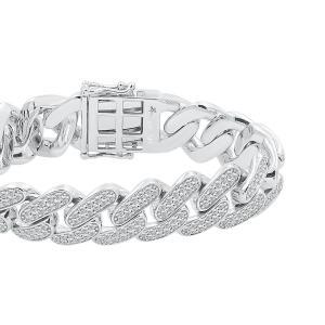 Link N Lock® Lab-grown Diamonds Cuban Bracelet-7.90 Ct. T.w. thumbnail 3
