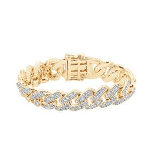 Link N Lock® Lab-grown Diamonds Cuban Bracelet-7.90 Ct. T.w. in Vermeil
