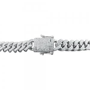 Link N Lock® Lab-grown Diamonds Cuban Link Necklace-9.45 Ct. T.w. thumbnail 2