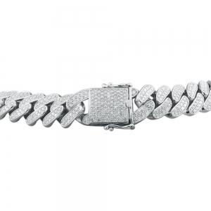 Link N Lock® Lab-grown Diamonds Cuban Link Necklace-17.85 Ct. T.w. thumbnail 2