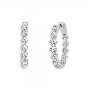 Bella By Ovani® Labgrown Diamond Double Vision Hoops Earrings 2.10 Ct. T.w. thumbnail 2