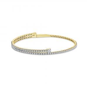 Bella by Ovani® Labgrown Diamond Round Tennis Bangle 2.00 Ct. T.w. in 14K Yellow Gold