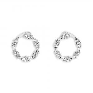 Bella by Ovani® Lab-grown Diamonds Hoops Earrings 5.00 Ct. T.w. in 14K White Gold