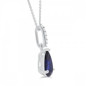 Love Spell® Lab-grown Diamonds And Sapphire Pendant - 0.05 Ct. T.w. thumbnail 2