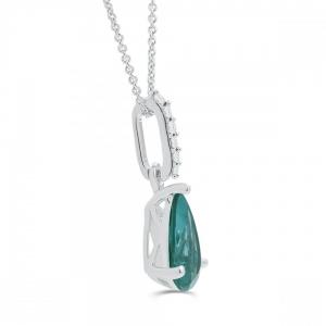 Love Spell® Lab-grown Diamonds And Paraiba Pendant - 0.05 Ct. T.w. thumbnail 2