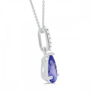 Love Spell® Lab-grown Diamonds And Tanzanite Pendant - 0.05 Ct. T.w. thumbnail 2