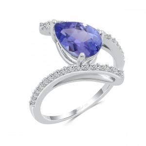 Love Spell® Lab-grown Diamonds And Tanzanite Ring - 0.25 Ct. T.w. thumbnail 2