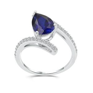 Love Spell® Lab-grown Diamonds and Sapphire Ring - 0.25 Ct. T.w. In Sterling Silver