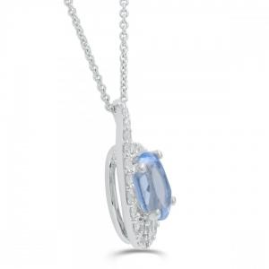 Love Spell® Lab-grown Diamonds And Blue Topaz Pendant - 0.25 Ct. T.w. thumbnail 2