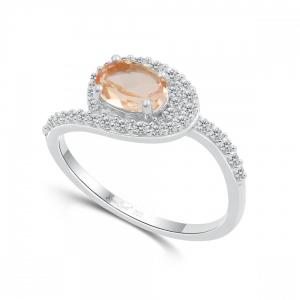 Love Spell® Lab-grown Diamonds And Morganite Ring - 0.30 Ct. T.w. thumbnail 3