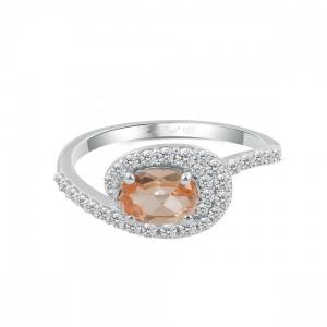 Love Spell® Lab-grown Diamonds And Morganite Ring - 0.30 Ct. T.w. thumbnail 4