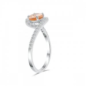Love Spell® Lab-grown Diamonds And Morganite Ring - 0.30 Ct. T.w. thumbnail 5