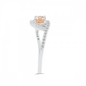 Love Spell® Lab-grown Diamonds And Morganite Ring - 0.30 Ct. T.w. thumbnail 6