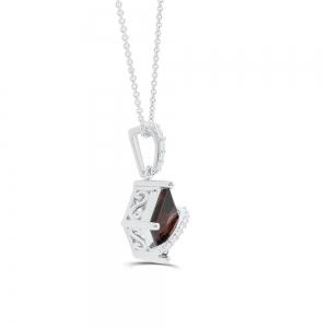 Love Spell® Lab-grown Diamonds And Garnet Pendant - 0.10 Ct. T.w. thumbnail 2