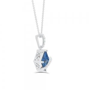 Love Spell® Lab-grown Diamonds And Blue Topaz Pendant - 0.10 Ct. T.w. thumbnail 2