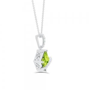 Love Spell® Lab-grown Diamonds And Peridot Pendant - 0.10 Ct. T.w. thumbnail 2