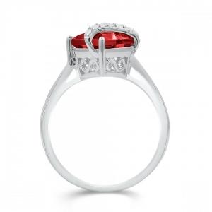 Love Spell® Lab-grown Diamonds And Garnet Ring - 0.05 Ct. T.w. thumbnail 6