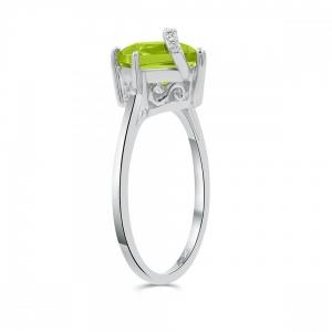 Love Spell® Lab-grown Diamonds And Peridot Ring - 0.05 Ct. T.w. thumbnail 5