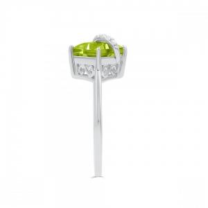 Love Spell® Lab-grown Diamonds And Peridot Ring - 0.05 Ct. T.w. thumbnail 6