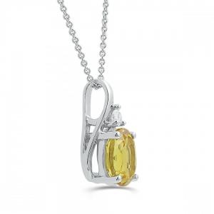 Love Spell® Lab-grown Diamonds And Citrine Pendant - 0.05 Ct. T.w. thumbnail 2