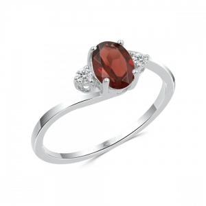 Love Spell® Lab-grown Diamonds And Garnet Ring - 0.07 Ct. T.w. thumbnail 2