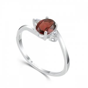 Love Spell® Lab-grown Diamonds And Garnet Ring - 0.07 Ct. T.w. thumbnail 3