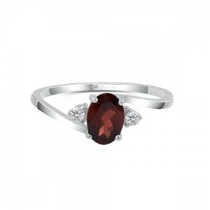Love Spell® Lab-grown Diamonds And Garnet Ring - 0.07 Ct. T.w. thumbnail 4