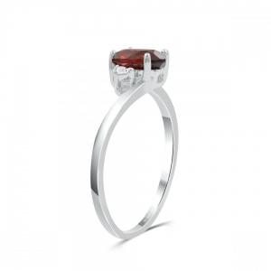 Love Spell® Lab-grown Diamonds And Garnet Ring - 0.07 Ct. T.w. thumbnail 5