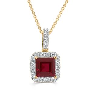 Love Spell® Lab-grown Diamonds and Ruby Pendant - 0.30 Ct. T.w. In Vermeil