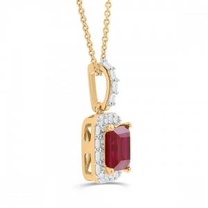 Love Spell® Lab-grown Diamonds And Ruby Pendant - 0.30 Ct. T.w. thumbnail 2