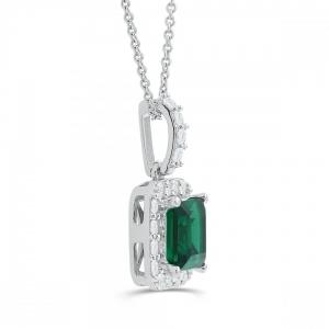 Love Spell® Lab-grown Diamonds And Emerald Pendant - 0.30 Ct. T.w. thumbnail 2
