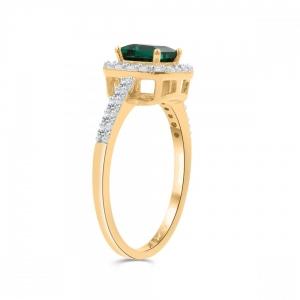 Love Spell® Lab-grown Diamonds And Emerald Ring - 0.35 Ct. T.w. thumbnail 5