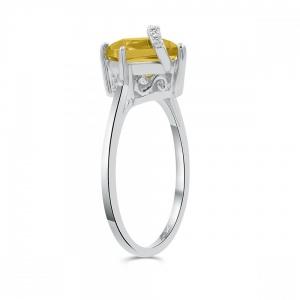 Love Spell® Lab-grown Diamonds And Citrine Ring - 0.05 Ct. T.w. thumbnail 5