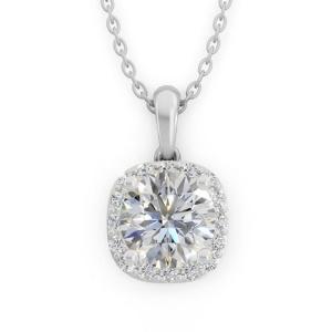 Ultimate Value® Lab-grown Diamonds Halo Pendant - 1.25 Ct. T.w. in 10K White Gold