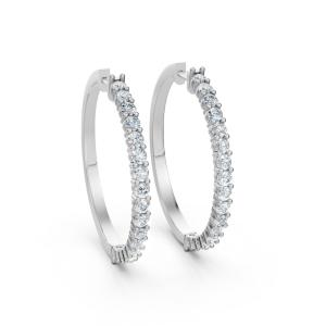 Ultimate Value® Lab-grown Diamonds Hoops - 2 Ct. T.w. in Silver