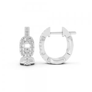 Bella by Ovani® Diamond Hoops Earrings-0.25 Ct. T.W. In 14K White Gold