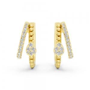 Bella By Ovani® Diamond 2-row Hoops Earrings-0.25 Ct. T.w. thumbnail 2