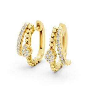 Bella By Ovani® Diamond 2-row Hoops Earrings-0.25 Ct. T.w. thumbnail 4