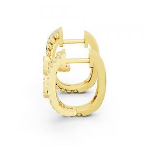 Bella By Ovani® Diamond 2-row Hoops Earrings-0.25 Ct. T.w. thumbnail 5
