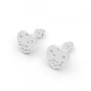 Bella By Ovani® Diamond Heart Studs Earrings-0.25 Ct. T.w. thumbnail 4