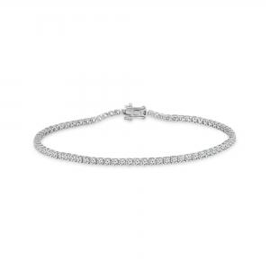 Novello  Lab-Grown Diamonds Tennis Bracelet 3 ct.t.w In 10K White Gold