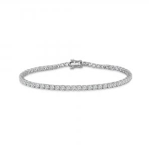 Novello  Lab-Grown Diamonds Tennis Bracelet 5 ct.t.w In 10K White Gold