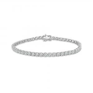 Novello  Lab-Grown Diamonds Tennis Bracelet 7 ct.t.w In 10K White Gold