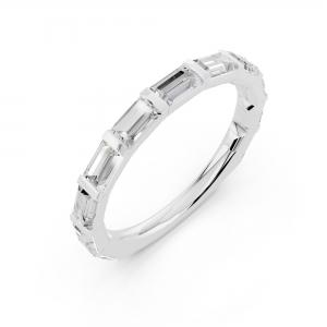 Novello  Lab-Grown Diamonds Baguette Band 1.50 Ct. T.W. In 14K White Gold