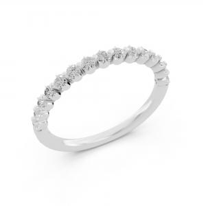 Novello  Lab-Grown Diamonds Round Prong Anniversary Band 0.25 Ct. T.W. In 14K White Gold