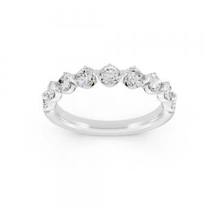 Novello  Lab-grown Diamonds Round Prong Anniversary Band 0.35 Ct. T.w. thumbnail 2